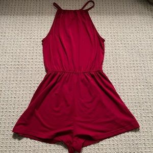 Maroon SHEIN romper with Button Clasp Size: XS